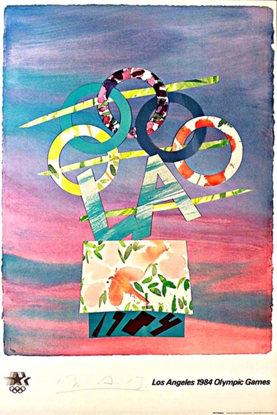 Olympic print for Los Angeles, 1984 (with official COA from Olympic Committee)