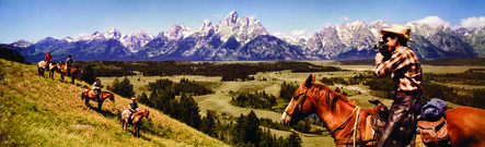 H. Archer & J. Hood, ‘Colorama 245, Cowboys in Grand Tetons, Wyoming’, Displayed 10/5/64–10/26/64