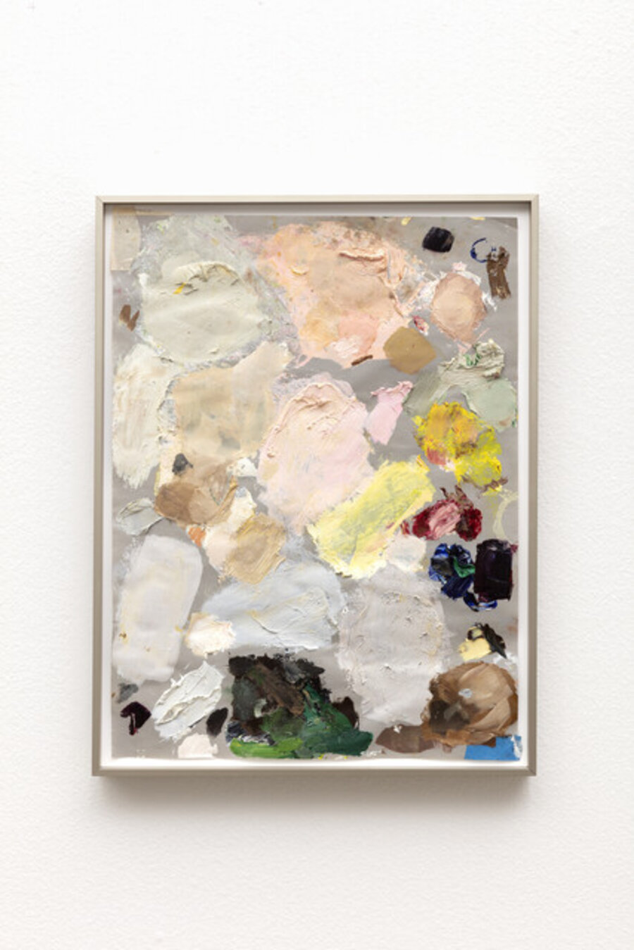 Palette (red, yellow, blue, umber)