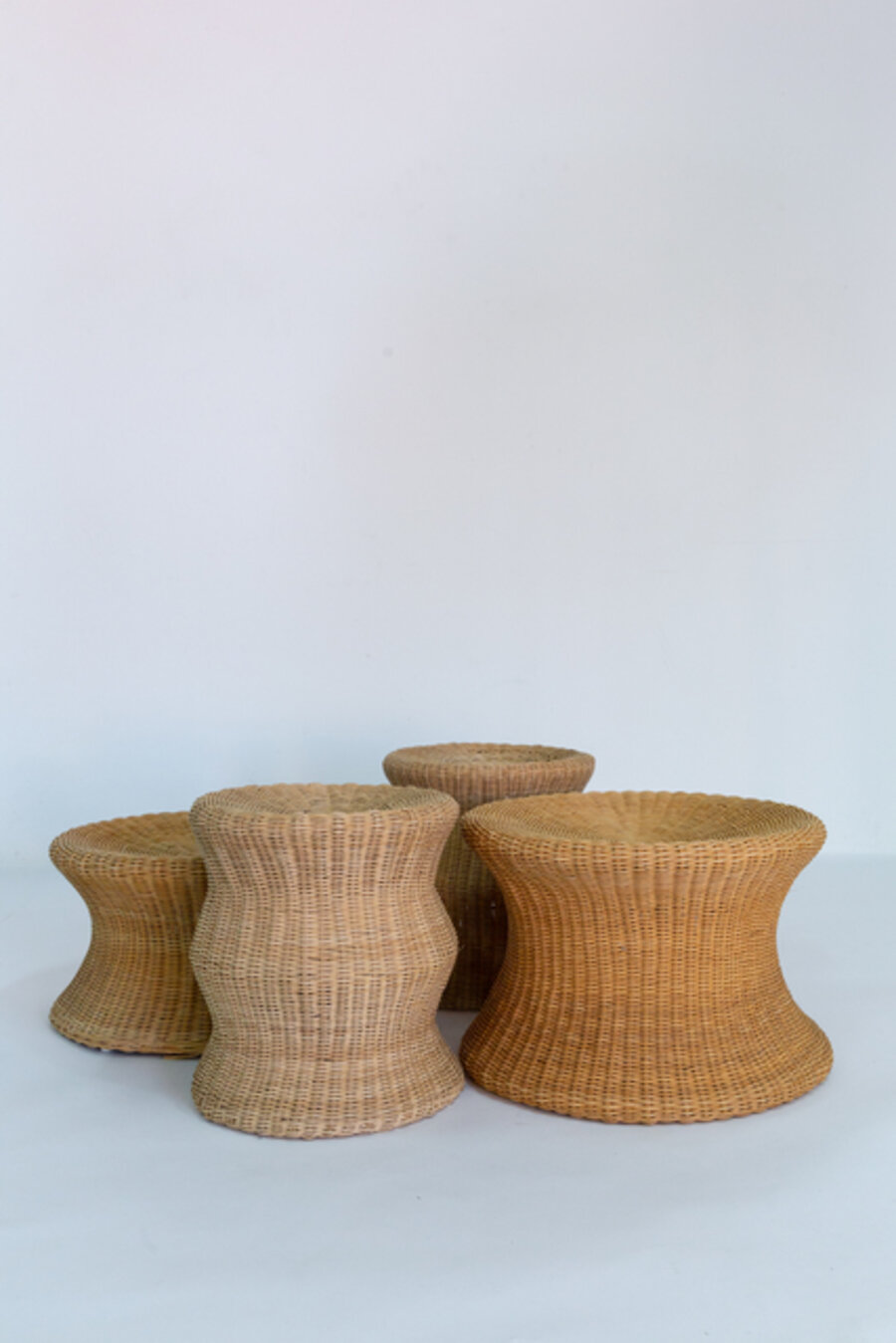 Set of five cane Juttu stools