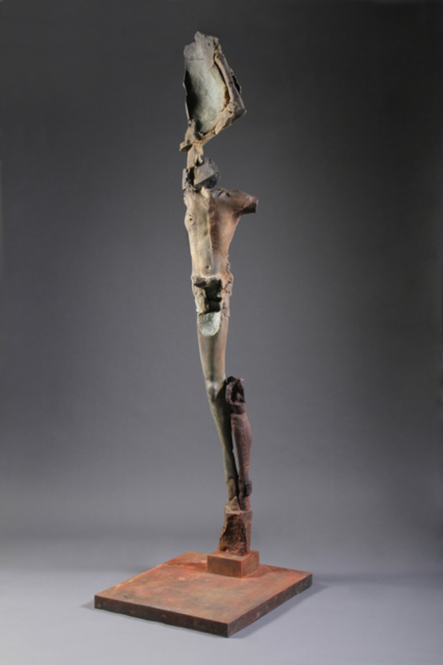 Single Winged Figure on Plinth, 4/4