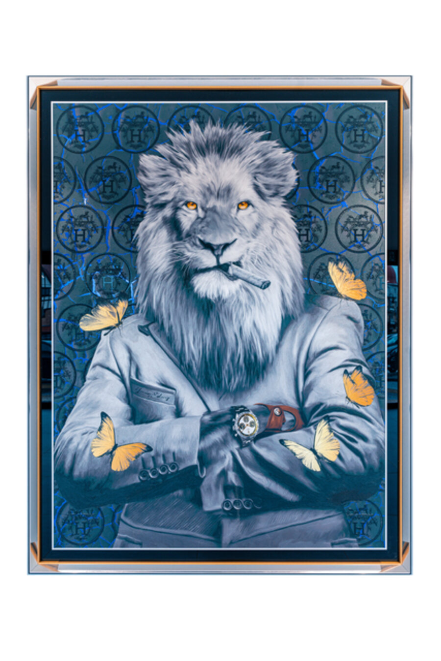 Lion Blue Gold