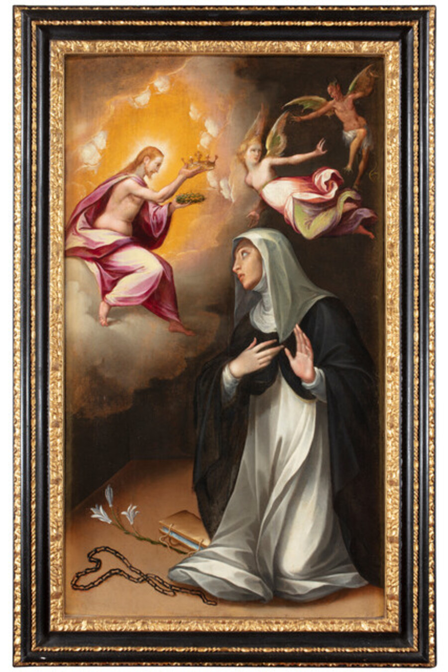 Catherine of Siena chooses the crown of thorns