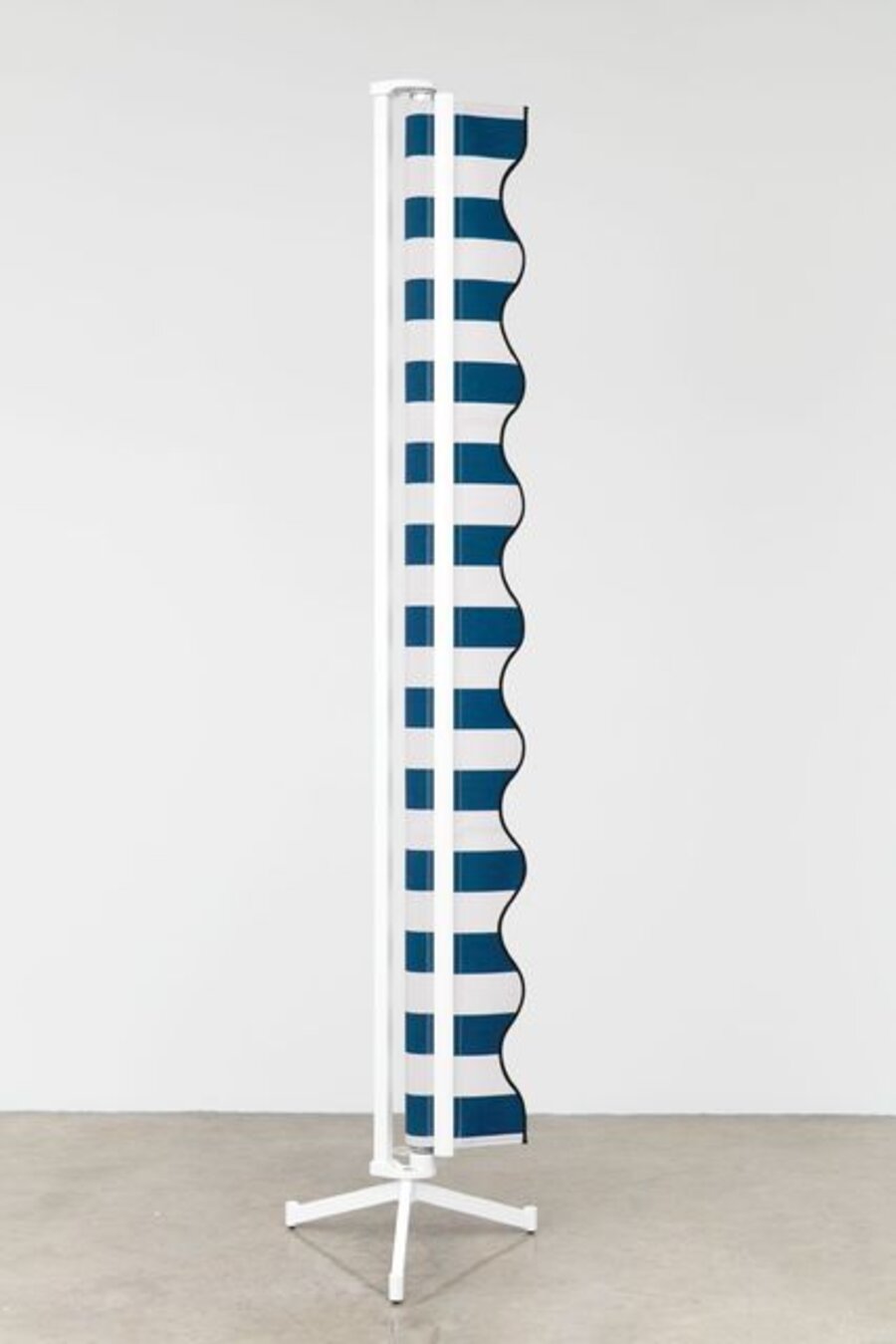 Awning sculpture (blue and white stripes)