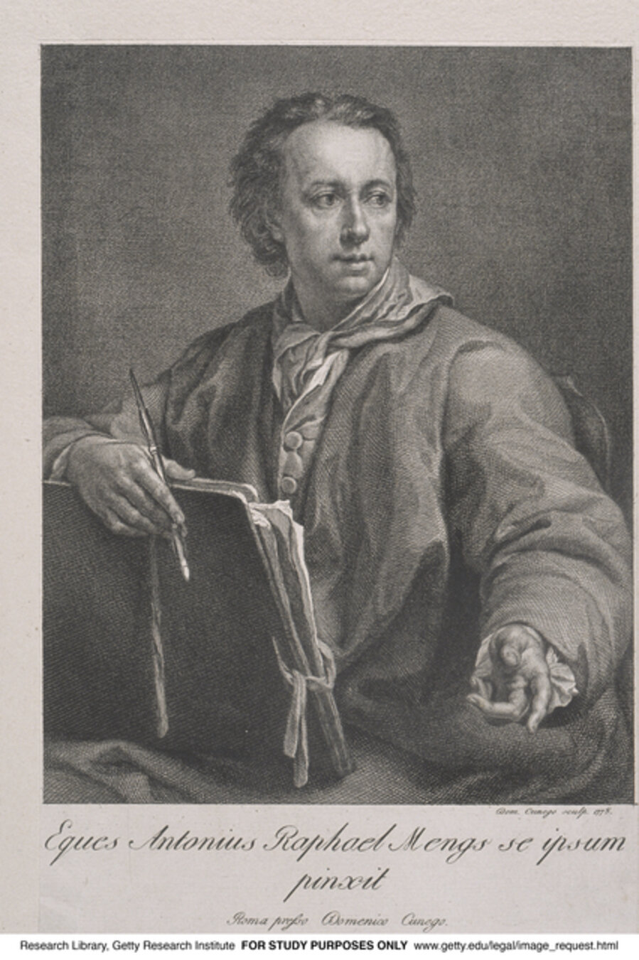Eques Antonius Raphael Mengs se ipsum pinxit