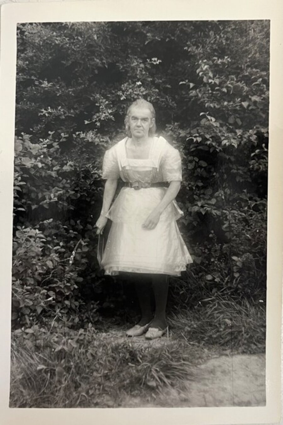 Self-portrait in white dress
