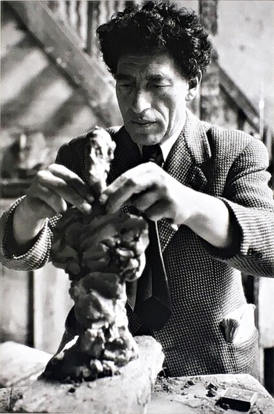 Alberto Giacometti dans son Atelier, 1954 (Giacometti in his studio)
