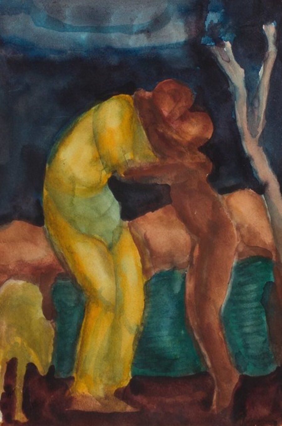 Couple enlacé