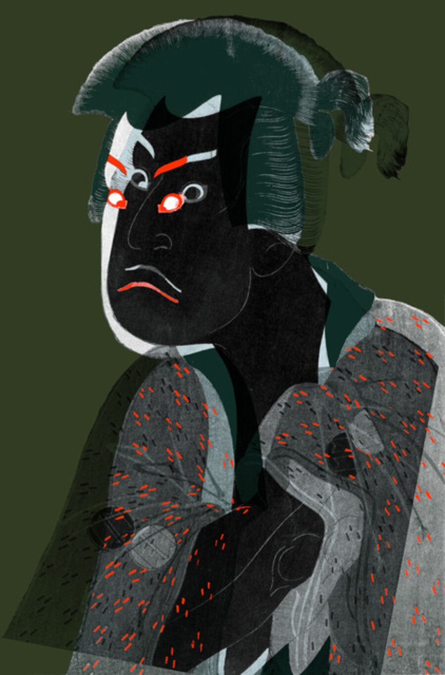 slip off slip - Actor Sakata Hangorō III as Fujikawa Mizuemon