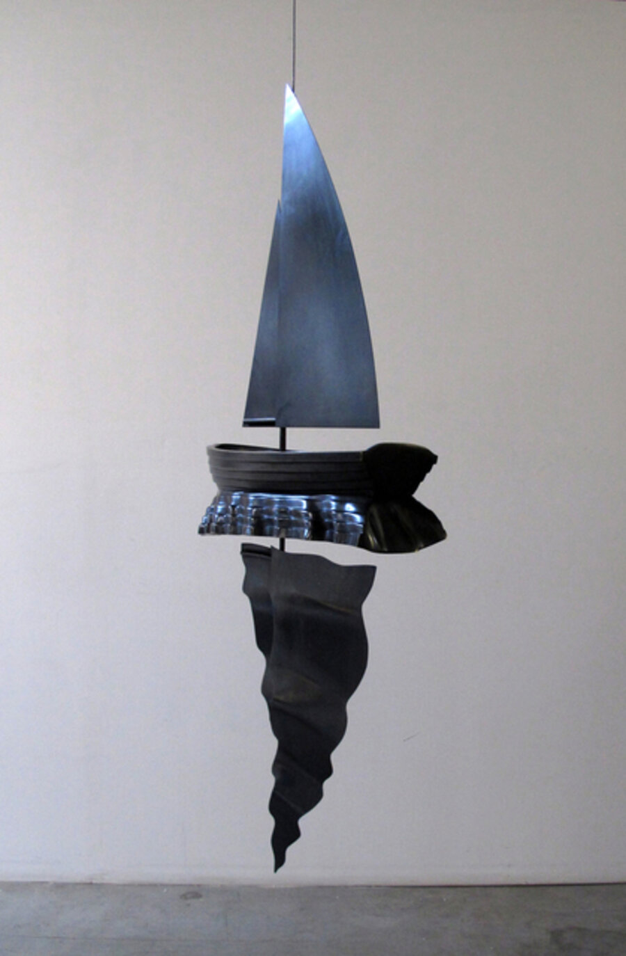 Sailboat & Reflection - Black Bronze