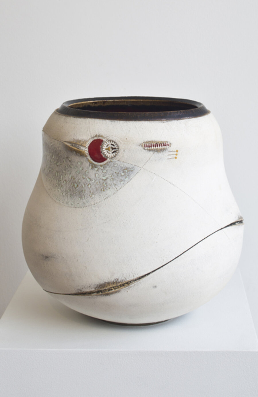 Scarified large Udu vase