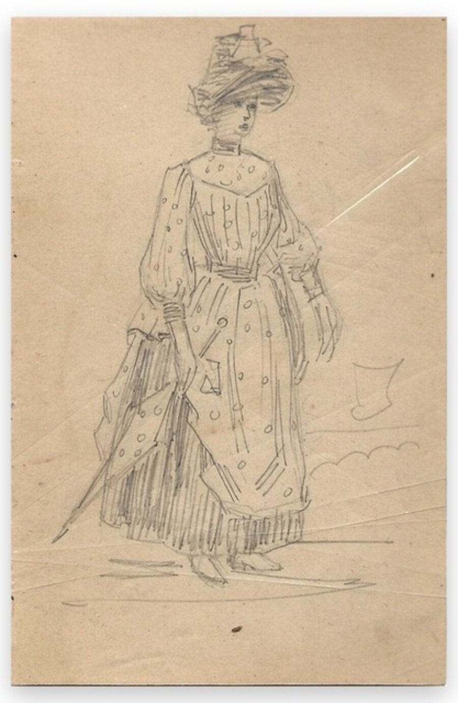 Young Woman with Umbrella
