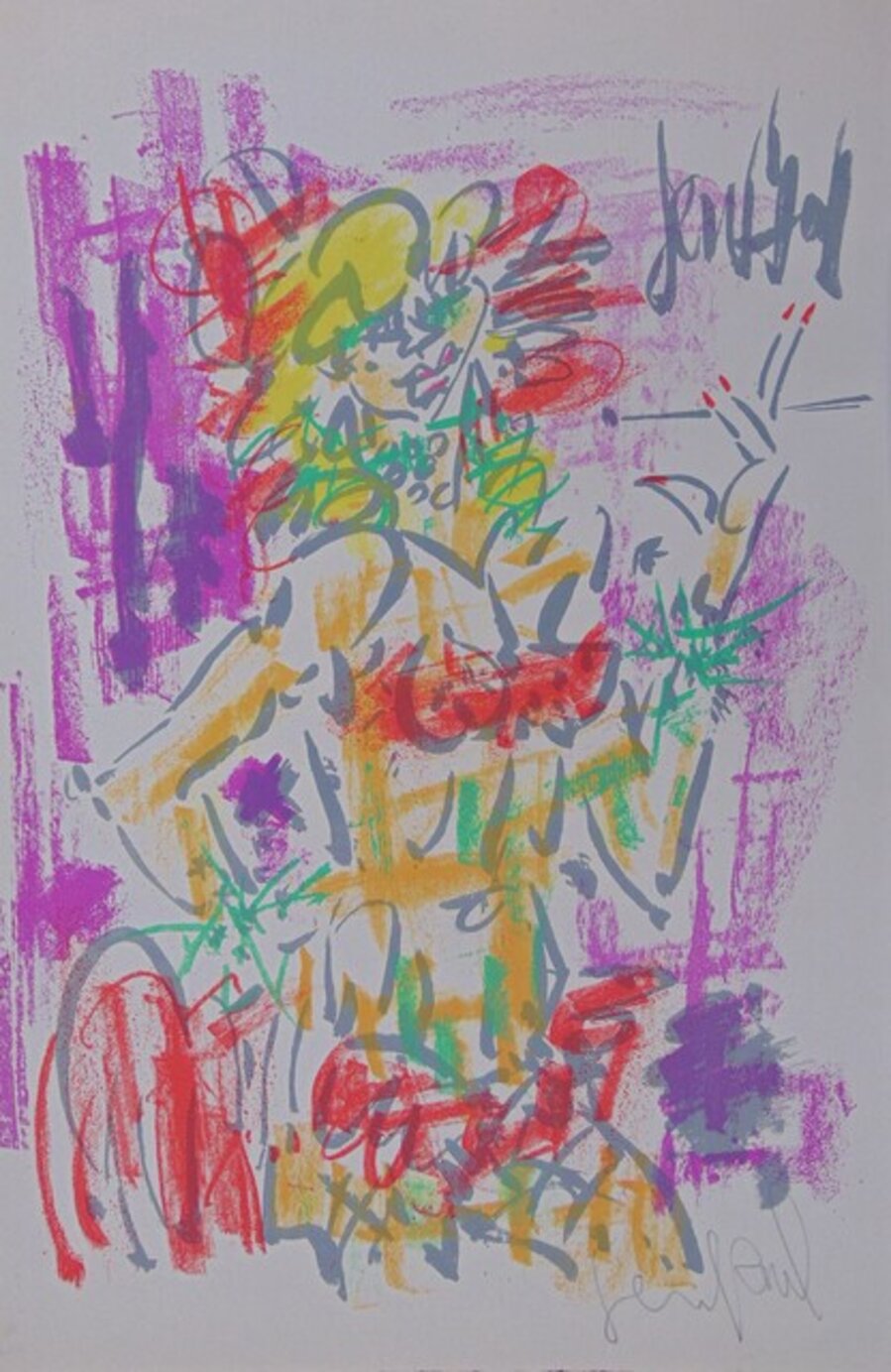 Woman Smoking a Cigarette in Colours