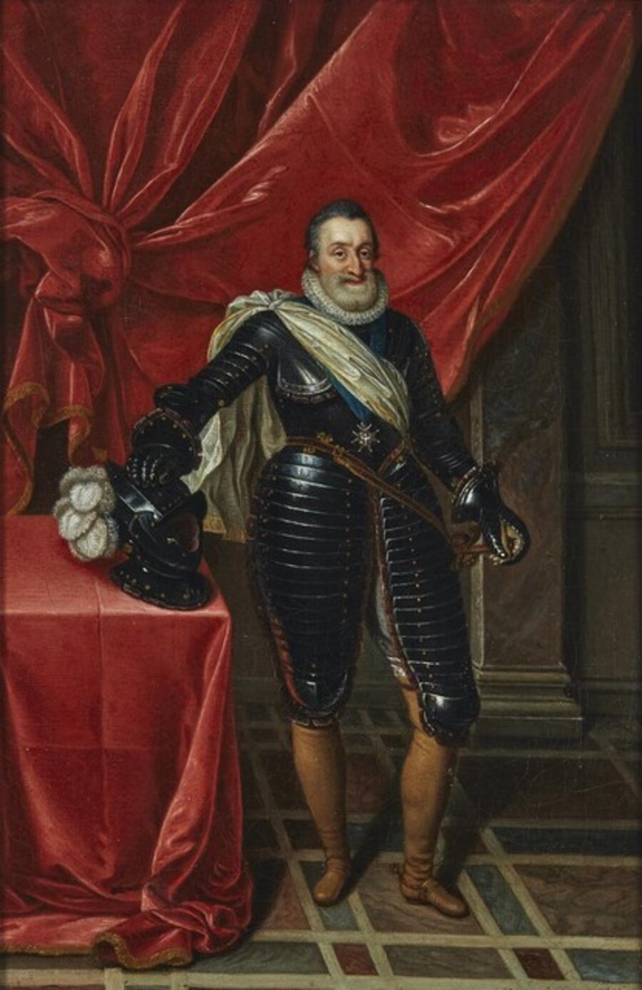 PORTRAIT OF HEINRICHS IV VON FRANKREICH IN ARMOUR WEARING THE ORDER OF THE HOLY SPIRIT