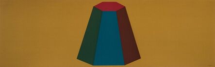 Sol LeWitt, ‘Flat Top Pyramid with Colors Superimposed (Yellow Ground)’, 1988
