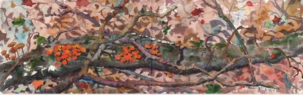 Carolyn Newberger, ‘Autumn Ferns with Red and Yellow Mushrooms’, 2018