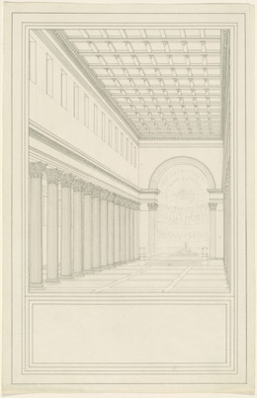 The Nave and Apse, without a Transept, of a Cathedral for Berlin