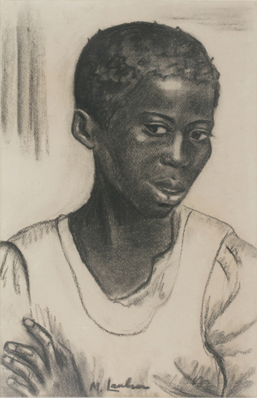 'Girl with folded arms'