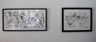 When the Music Starts: Jazz Drawings by Jonathan Glass, installation view