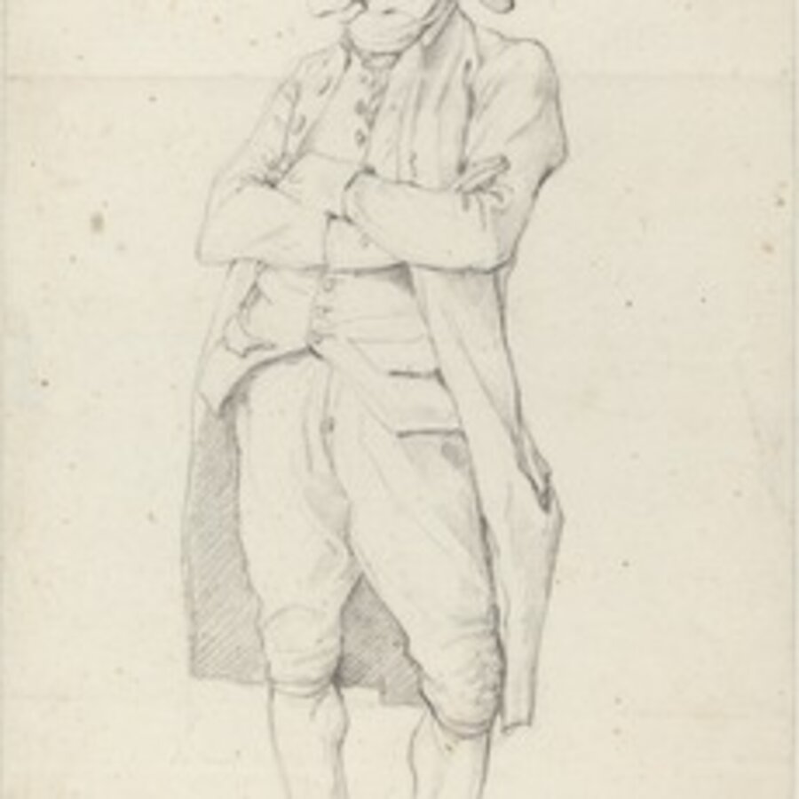 A Gentleman Standing with His Arms Crossed