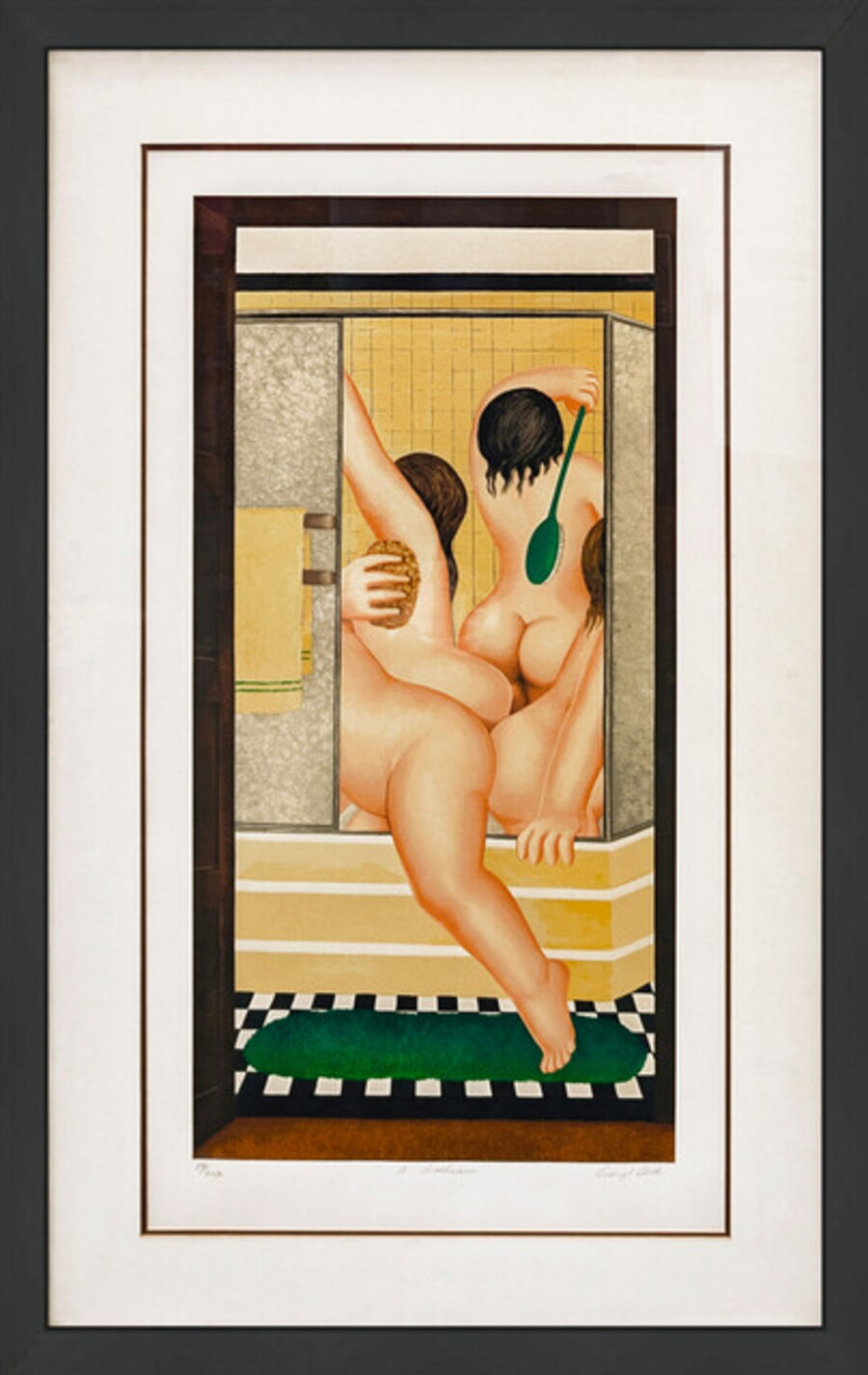 A Bathroom (framed, hand signed serigraph)