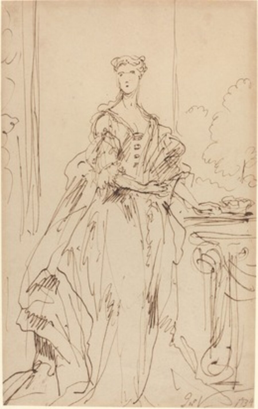 Portrait of a Standing Lady