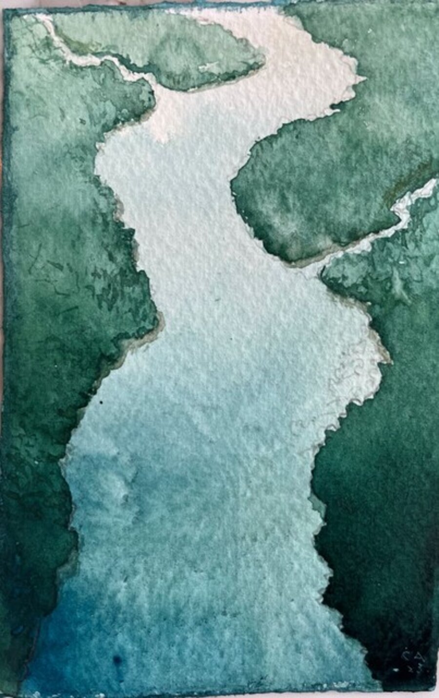Study For Tributaries V: Slow Moving Currents