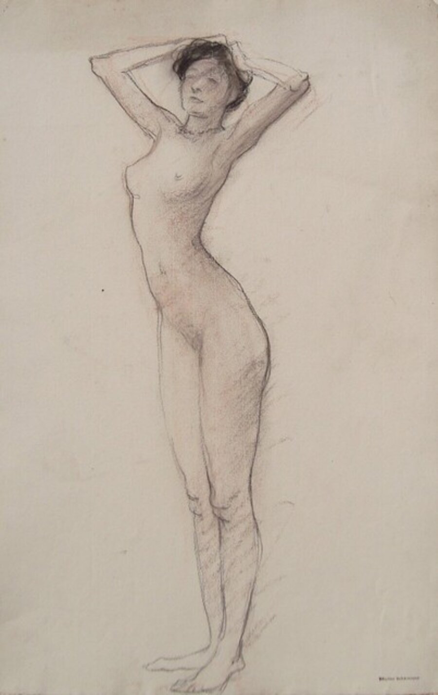 [Nude with Raised Arms, Academic Study"