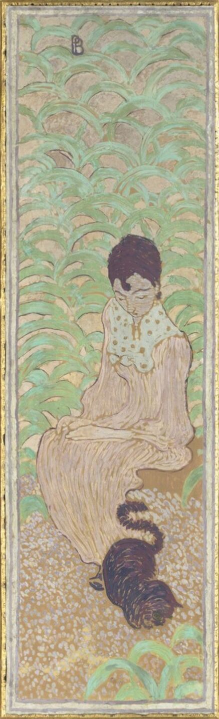 Pierre Bonnard, ‘Femmes au jardin, Femme assise au chat (Women in the Garden, Seated Woman with a Cat)’, 1890-18901
