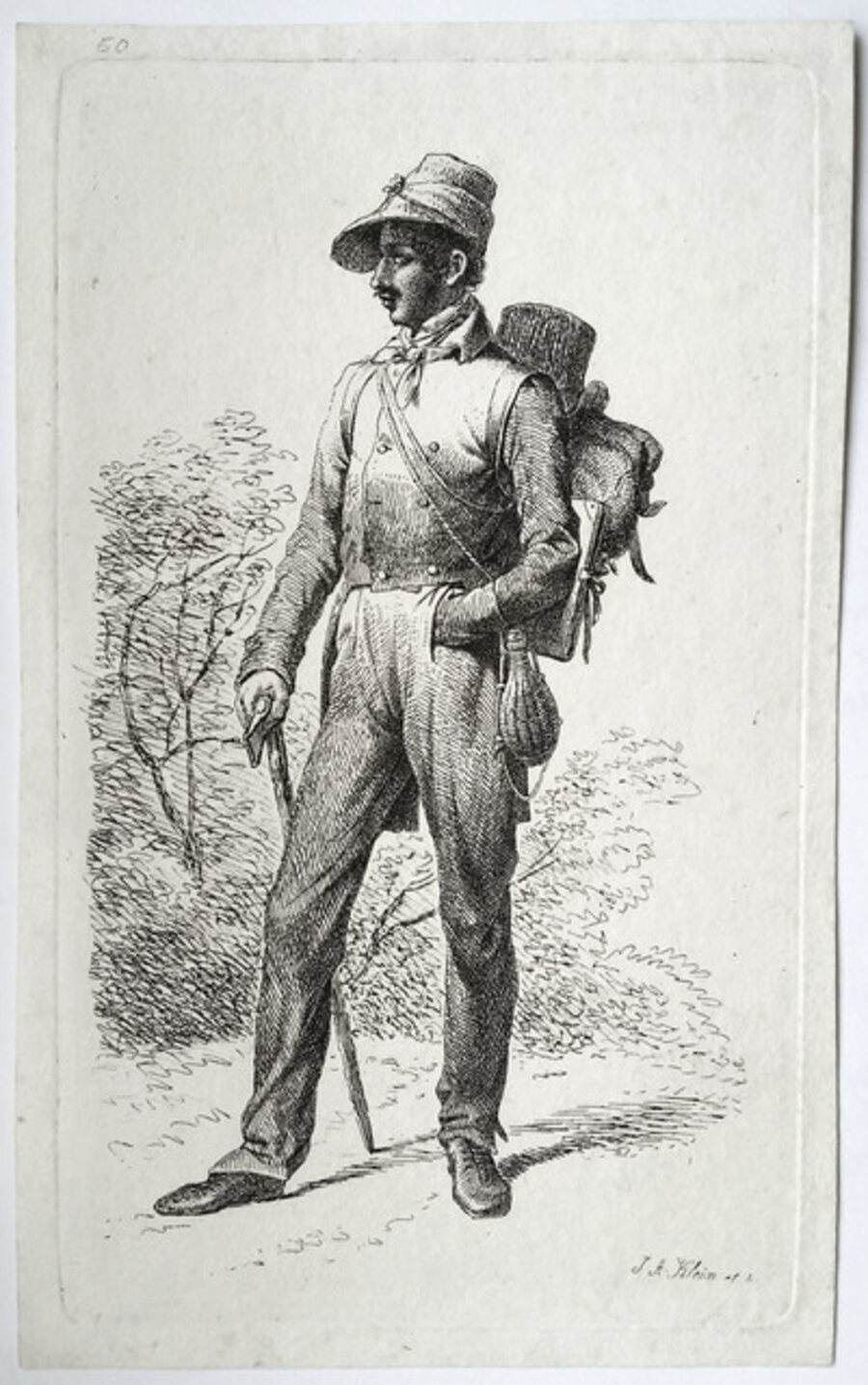 Johann Jakob Kirchner als Fuß-Reisender – Johann Jakob Kirchner as Traveler