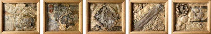 UNTITLED (CRUMPLED NEWSPAPER 1, 2, 3, 4 and 5)