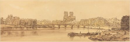 Thomas Girtin, ‘View of Pont de la Tournelle and Notre Dame Taken from the Arsnel: pl.11’, published 1802