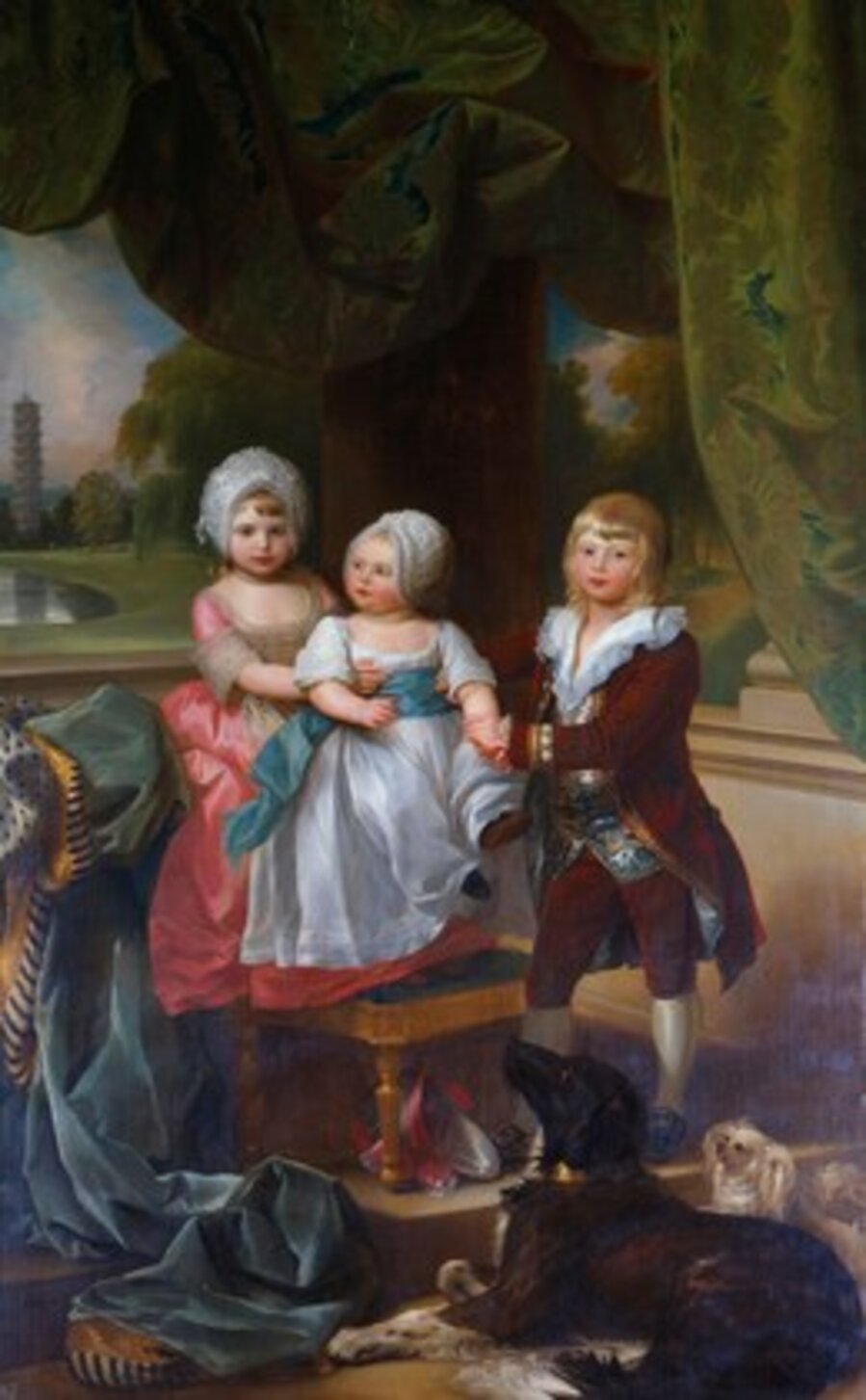 Prince Adolphus, later Duke of Cambridge, with Princess Mary and Princess Sophia