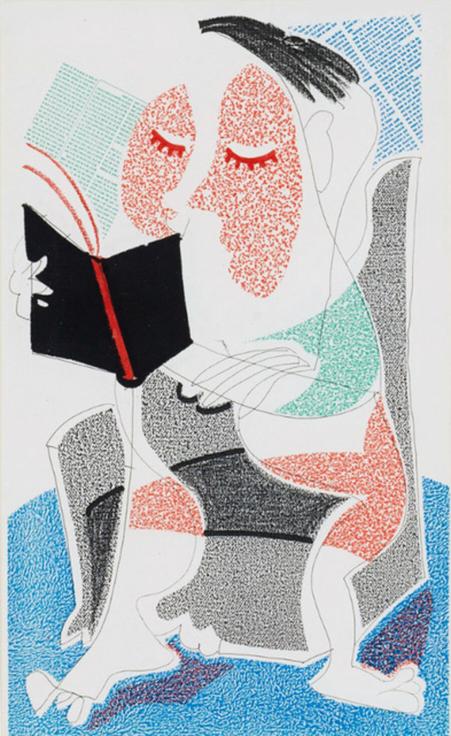 Man Reading Stendahl, July 1986