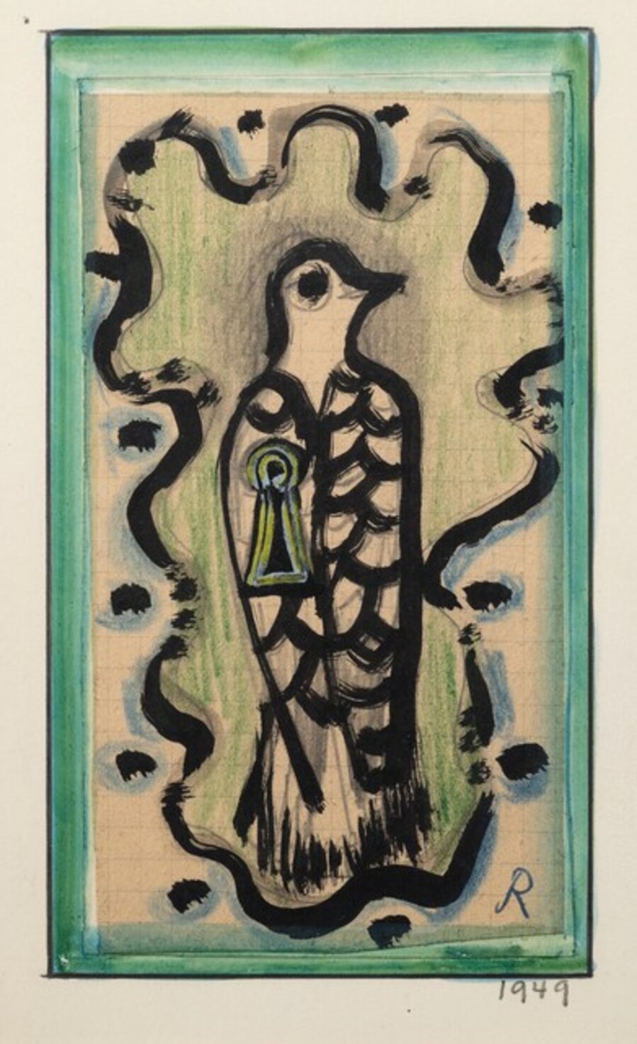 Vogel mit Schlusselloch (Bird with keyhole)