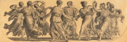 Eduard Bitterlich, ‘Dance of the Muses (cartoon for a ceiling painting in the main hall of Palais Epstein)’, 1871/1872
