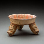 Mayan Painted Terracotta Tripod Bowl