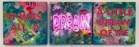 Amy Smith, ‘ It Was All A Dream A Little Dream of Me Acrylic on wood and Neon’, 2023