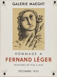 HOMMAGE A FERNAND LEGER 19x25 French museum/art exhibition Jeune Fille a la Fleur!, (Magnets in the corners are for photography only and are not on the actual poster), FREE DOMESTIC SHIPPING 