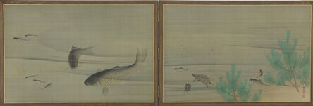 Maruyama Ōkyo, ‘Fish and Turtles in Water. Japan, Edo period (1615–1868)’, ca. 1780
