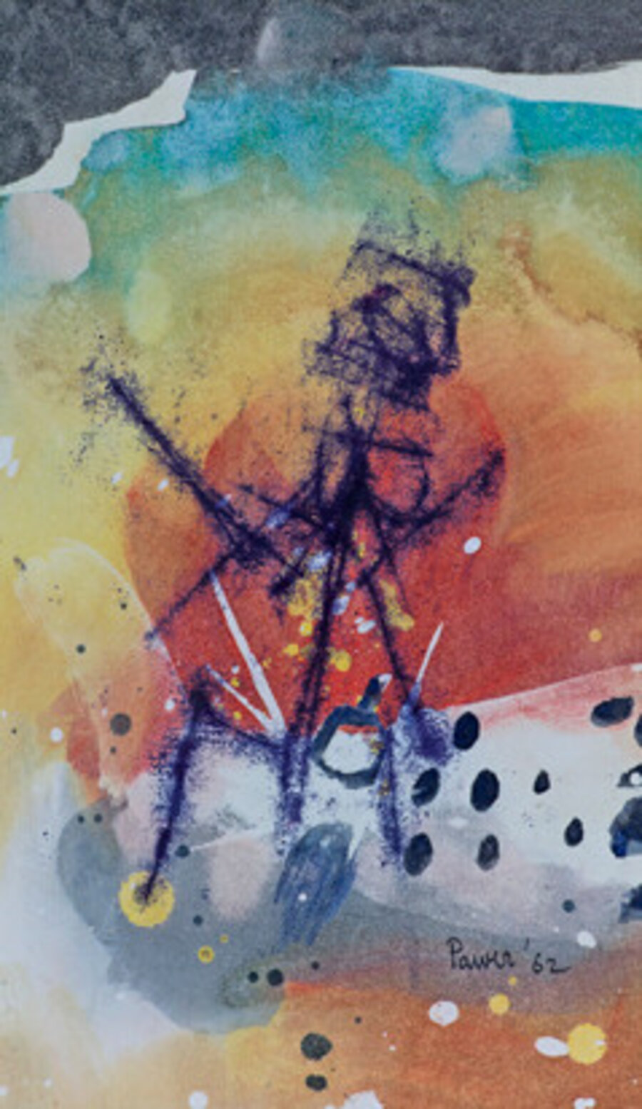Untitled (Composition with Purple Figure)