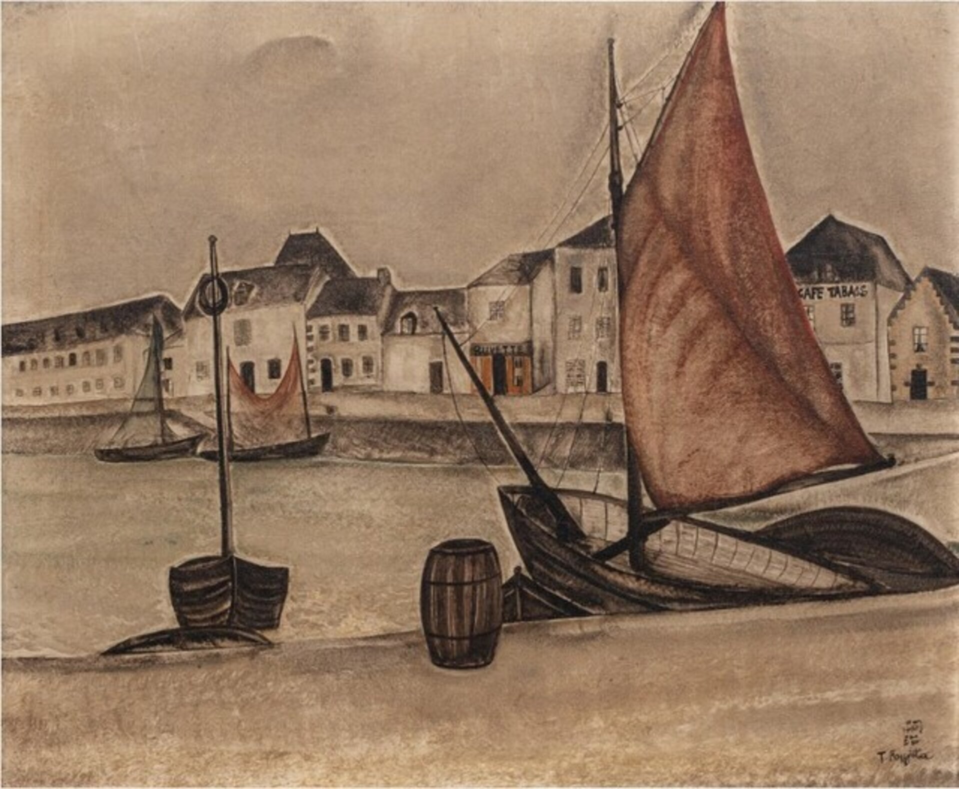 à Concarneau / La Voile Rouge port de Bretagne