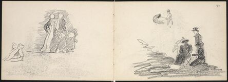 Henri Edmond Cross, ‘Sketchbook : Women and children’, 1890