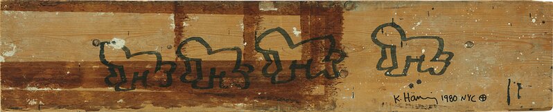 Keith Haring, ‘Untitled’, Mixed Media, Marker on wood, Phillips