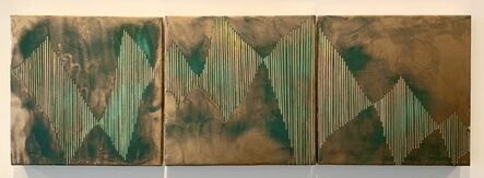 Sylvia Hommert, ‘Frequencies / Gold (Triptych)’, 2017