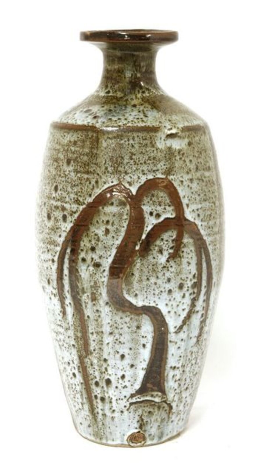 A stoneware bottle vase