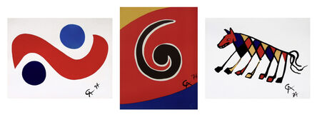 Alexander Calder, ‘Braniff International Airways Flying Colors (three artworks)’, 1974