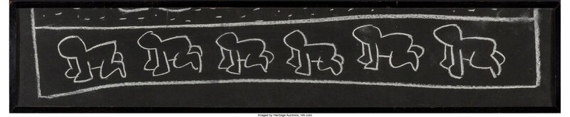 Keith Haring, ‘Untitled’, 1982-1984, Drawing, Collage or other Work on Paper, Chalk on paper, Heritage Auctions