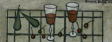 Bernard Buffet, ‘Deux Verres de Vin et Fruits’, 1951