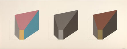 Sol LeWitt, ‘A Form Derived from a Cube, Simple & Superimposed, Color & Black/Gray, Plate #06 (see S. 1985.01, see K. 1985.01)’, 1985
